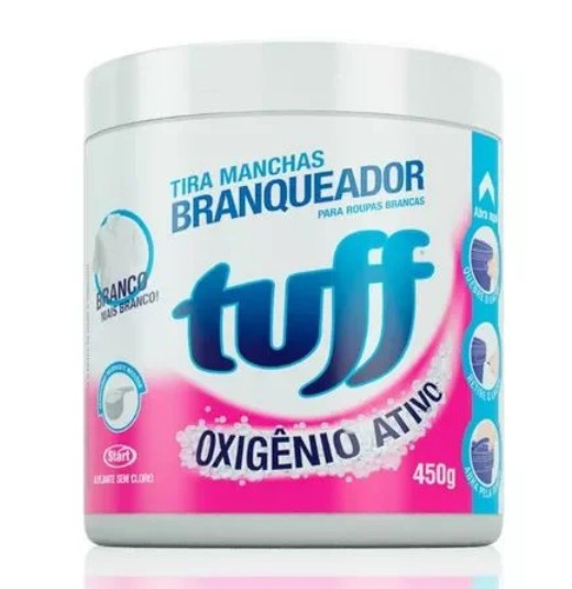 Tira Manchas Tuff Branqueador Poder Oxi Roupas Brancas - 450G